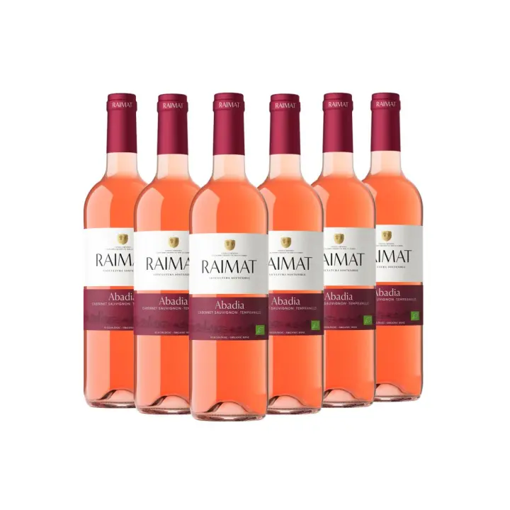 Raimat Abadia Rosado Ecológico - Vino Rosado - Caja 6 botellas 75cl - 1