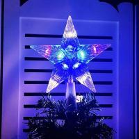 Estrella De Navidad LED 15CM Para Adornos De Árbol De Navidad Con Batería Decoración Doméstica Para Año Nuevo 2025 - details 5