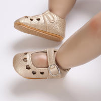 Zapatos Para Bebé Recién Nacidos Niñas Clásicos Corazón De Goma Antideslizante PU Vestido Primera Caminadora Zapatos De Cuna - details 75
