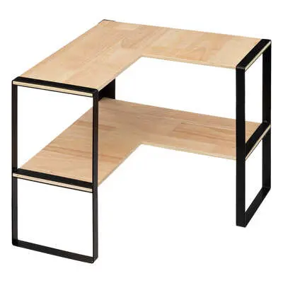 Factory Cuadros - Estantería de Esquina Blackwood - 2 Alturas - P. 40 X H. 35 Cm - 1