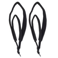 2pcs Anillas De Pilates Dobles Con Correas Para Pies En Negro Equipo De Fitness Reformer Con D-rings Bandas De Resistencia De Poliéster - details 1