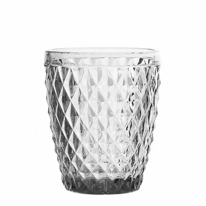 ARISE SHOP-Juego de 6 Vasos SIDARI 270ml,Azúl,Rosa y Transparente,Vasos de Vidrio para bebidas,vino,para el hogar,bar - 1