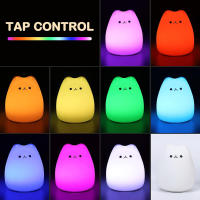 Lámpara Nocturna De Gato Lindo Para Niños 7 Colores Control Por Toque Ahorro De Energía LED Regalos Lindos Para Niñas Y Niños Luz De Dormitorio De Silicona - details 15