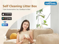Nobleza - Arenero Autolimpiable Inteligente para Gatos con App, 70L Capacidad, Protección de seguridad múltiple,Ideal para Varios Gatos, Incluye 2 Rollos de Bolsas de Basura - details 0