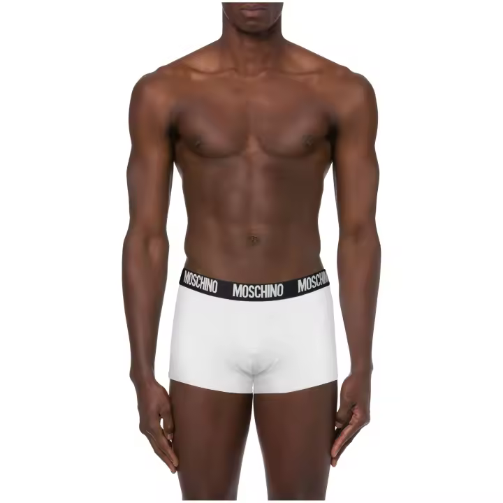 MOSCHINO - Pack 2 Boxer con Logo en Contraste de Algodón Supima - 1