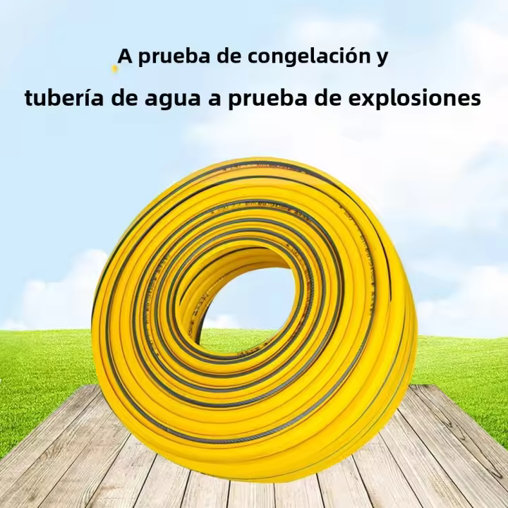 Bomba De Agua Para Jardín PVC De Alta Presión 1/2" Manguera Flexible Para Lavado De Coche Y Riego Con Rostrer Y Conectores De Latón - 1