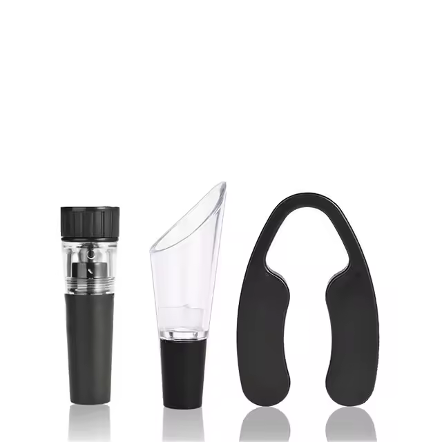 Juego De 4 Accesorios Para Vino Incluye Cortador De Sellado Y Tapón De Vaciado Para Botellas Accesorios De Barra Para Amantes Del Vino - 1