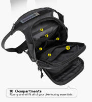 Bolsa De Cintura Para Motocicleta Rhinowalk 3L Estuche De Viaje Para Móvil Con Funda De Cintura Pierna Cadera Bum Negro Gris Verde - details 7