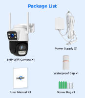 Cámara De Seguridad IP Hiseeu Wifi Con Lente Dual 4X Zoom Digital AI Detecta Humanos ONVIF Pantalla Completa 4K 8MP Exterior PTZ - details 3