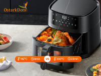 OstarkDom Freidora sin Aceite 6L, Freidora de aire caliente 6L, Regulable hasta 200 ° C, Temporizador 60 minutos, Apagado automático, 1500W - details 2