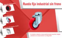 Banner - Rueda pivotante industrial de poliuretano sin freno 100 mm