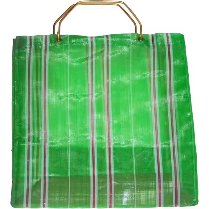 Bolsa de la compra vintage retro años 80s Shopper bag. Hecha en España . color verde - 1