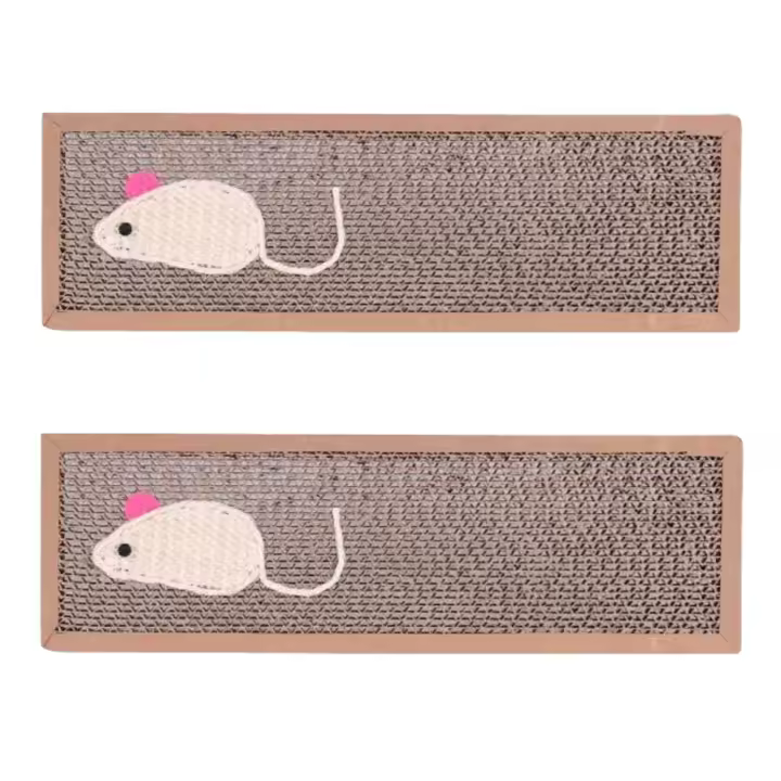 TIENDA EURASIA® Pack 2 Rascadores para Gatos - Tabla Ideal para Mantener a tu Mascota Entretenida - Medida 38 x 12,5 x 2 cm - 1