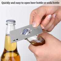 Aguja De Botella Creativa En Forma De Poker Tamaño De Tarjeta De Crédito De Acero Inoxidable Para Barra Restaurante Cerveza Herramienta De Apertura De Cans Regalo - details 4