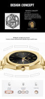 Reloj De Cuarzo Para Hombre En Acero Inoxidable Azul Y Oro Estilo Deportivo Y De Negocios Calendario Doble Resistente Al Choque Y Agua Con Cierre De Plegar - details 1
