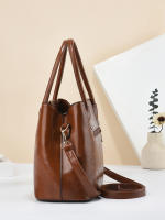 Bolsos Retro de Color sólido para Mujer, elegant Bolso Cruzado de cuero PU, monederos de Oficina y trabajo de moda - details 2