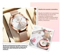 Reloj De Pulsera De Cuarzo OLEVS 5189 Para Mujer Versátil Y De Moda Con Dial De Diamante Resistente Al Agua De Acero Inoxidable Elegante - details 1