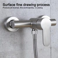 Grifo De Baño De Acero Inoxidable 304 Doble Control De Agua Caliente Y Fría Integrado En La Pared Estilo Contemporáneo - details 4