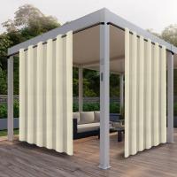 2PCS Cortinas De Exterior Impermeables Y Resistentes Al Sol Con Guardia UV Y Ganchos Antirrosa Diseño Moderno Para Privacidad - details 5