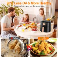 BIT Freidora de aire 4L Negro, Air Fryers Sin Aceite, con Cesta, fácil limpieza, controles simples de perilla, Temporizador, cocina saludable para familias de 1 a 4, diseño de cuerpo mate - details 2