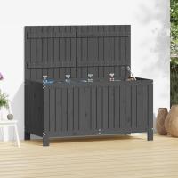 vidaXL Caja de almacenaje jardín madera de 121x55x64 cm en color Pino negro/Pino gris/Pino marrón miel y más - details 1
