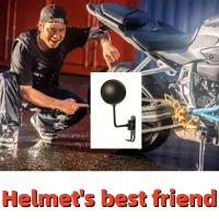 Soporte De Casco Rotativo 180° 2 En 1 Con Ganchos Para Ahorrar Espacio Soporte Para Motocicleta De Polyester Unisex - details 4