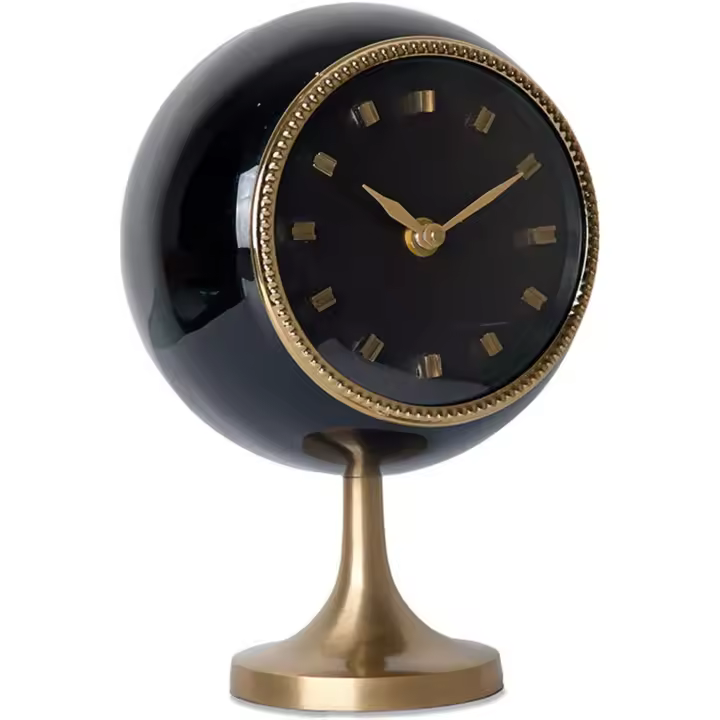 Reloj de 28cm de latón con la esfera negra ulises  Material: Latón Medidas (Ancho*Alto*Fondo): 15*28*15Presume de casa - 1
