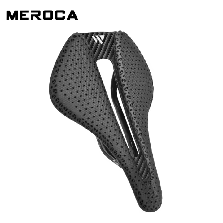 Sillín De Bicicleta De Carbono UltraLigero MEROCA 157g 3D Impreso Para Carreras En Carretera Asiento Hueco Transpirable De Células De Panal - 1