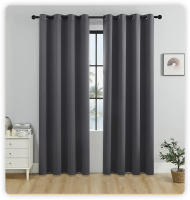 Cortinas De Bloqueo De Luz Negras Para Dormitorio Y Oficina Doble Capa No Existentes Dispositivos Inteligentes Material 100% Poliéster - details 7