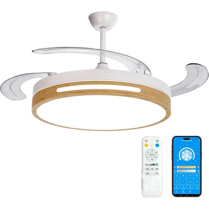CITYMART 66W Ventilador de Techo Retráctil LED para Confort Todo el Año, Aspas que se Recogen, Luz Ajustable 3CCT, 6… — oferta en Miravia