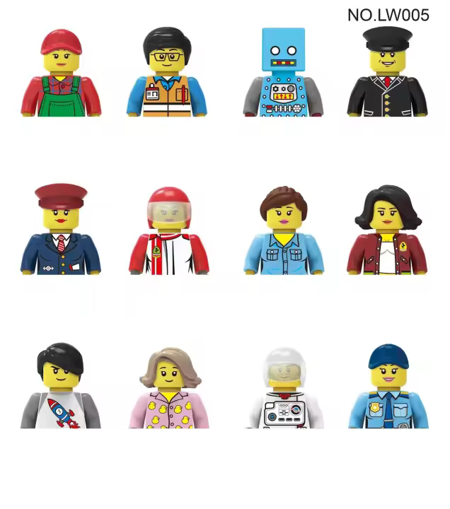 Mini Figuras De Ciudad Action Doll Tipo Set De Bloques Constructivos Policiales Soldados Robot Para Fiesta De Cumpleaños Material Plástico - 1