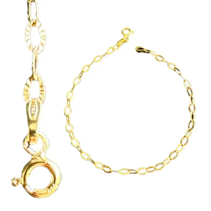 NOVEDAD Pulsera Rayos Italiana 288/032 18 cm Oro 18 Kilates con Certificado de Calidad - 1