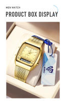 Reloj De Pulsera Deportivo Casual Para Hombre Digital Dual Tiempo Semana Oro 3bar Impermeable Cuarzo Reloj De Mano L1030 - details 12