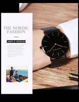 Reloj De Negocios Para Hombre Hannah Martin Movimiento Japonés De Cuarzo Acero Inoxidable Ultrafino Estilo Casual Plata Negra - details 4