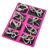 Set De 8 Puzzles De Metal Montessori IQ Juego Interactivo Para Cerebro Desafío Mental Educativo Juguete Para Niños Y Adultos - details 1