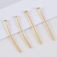 50pcs Clavos De Cabeza Plana En Forma De T De Acero Inoxidable 20-40mm Para Suministros De Fabricación De Joyas DIY Color Oro Y Acero - details 3