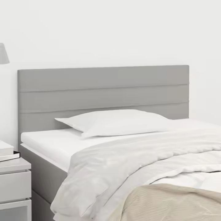vidaXL Cabecero de tela gris claro 90x5x78/88 cm - 1