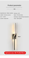 Luz De Pared LED Moderna Minimalista En Negro Iluminación Interior Elegante Para Sala De Estar Dormitorio Pasillo Decoración De Luces Verticales Sencillas Y Elegantes - details 16