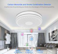 Alarma Detectora de Humo y Monóxido de Carbono con Batería，Tuya Smart Co Detector de humo, alarma de monóxido de carbono, Sensor de sonido PIR, WiFi, versión 2 en 1, salón, habitación, cocina, tienda - details 4