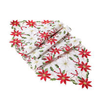 Decoración De Mesa Neutra Para Navidad Tela De Mesa De Lujo Con Encaje De Nogal 70x15 Pulgadas Impermeable Estilo Encaje Estampado Rayado - details 6