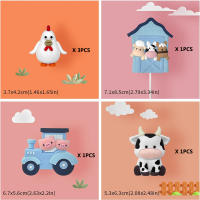 6pcs Decoración De Pastel De Animal Para Fiesta De Cumpleaños En Granja Adornos De Pastel De Bovino Para Baño De Mantequilla De Bebé Decoración De Fiesta - details 7