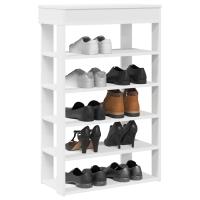 vidaXL Mueble zapatero madera contrachapada 60x30x98 cm en color Gris hormigón/Negro/Blanco y más | almacenamiento funcional diseño moderno para baño dormitorio sala - details 2