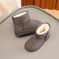 Botas De Nieve Para Niños Estilo Conciso De Peluche Sólido Color Unisex Botas Cortas Invierno Antideslizantes Tallas 23-36 - details 10