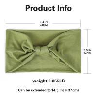 Headband Ancho Para Mujer Accesorio De Pelo Con Lazo Estilo Sólido Para Maquillaje Deporte Yoga Correr Uso Diario En Cuatro Estaciones Material Algodón - details 1
