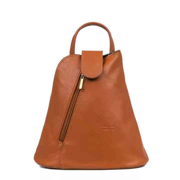 .. Carlotta Bolso mochila Mujer.Piel Auténtica Sauvage. Hecho en Italia. Cuero italiano genuino. - 1