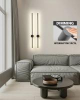 Lámpara De Pared LED Táctil Dimmable Para Pasillo Dormitorio Rotación 360° Luz De Interiores Farol De Pared Iluminación Doméstica Moderna Metal Negro Blanco - details 6