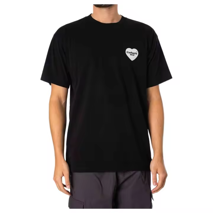Camiseta de Manga Corta Carhartt WIP Heart Bandana para hombre en color negro - 1