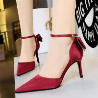 Sandalias De Satén Para Mujer Verano Con Nudo De Mariposa Bajo Tacón 8cm 10cm Alta Calidad Clásicas Bigtree Zapatos De Boda Low Heels - details 26