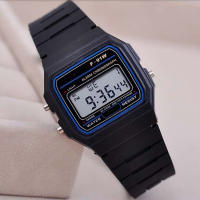 Reloj De Pulsera Deportivo Digital LED Multifuncional Para Hombres Y Mujeres F91W Correa De Acero Cuadro De Arco Índice Material De Aluminio Reloj De Negocios - details 18
