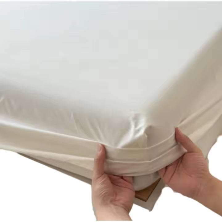 Funda De Suelo De Cama Impermeable En Color Sólido Suave Y Cómoda Lavable En Máquina Fibra De Poliéster 100% - 1